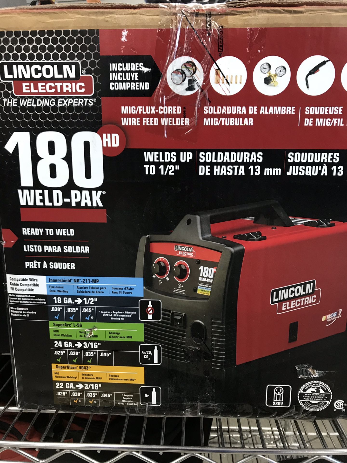 Lincoln electric 180 amp wire feed welder