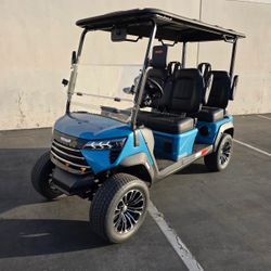 2026 VOYAGER PATRIOT 6-PASSENGER LIFTED LSV IN COASTAL METALLIC GLOSS BLUE W/ALL BLACK SEATS
