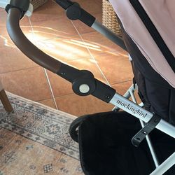 Mockingbird Single Stroller With Pink Canopy And Matching Sunshade 