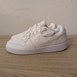 Nike Women's Ebrnon Low Sneakers  White/ White  Size 8.5