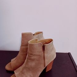 Tan Suede Booties (Size 11)