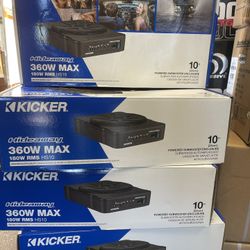 Kicker 51HS10 Hideaway Compact Powered Subwoofer, 10-Inch