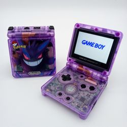 Refurbished Custom Gameboy Advance GBA SP Pokemon Gengar Purple Handheld System