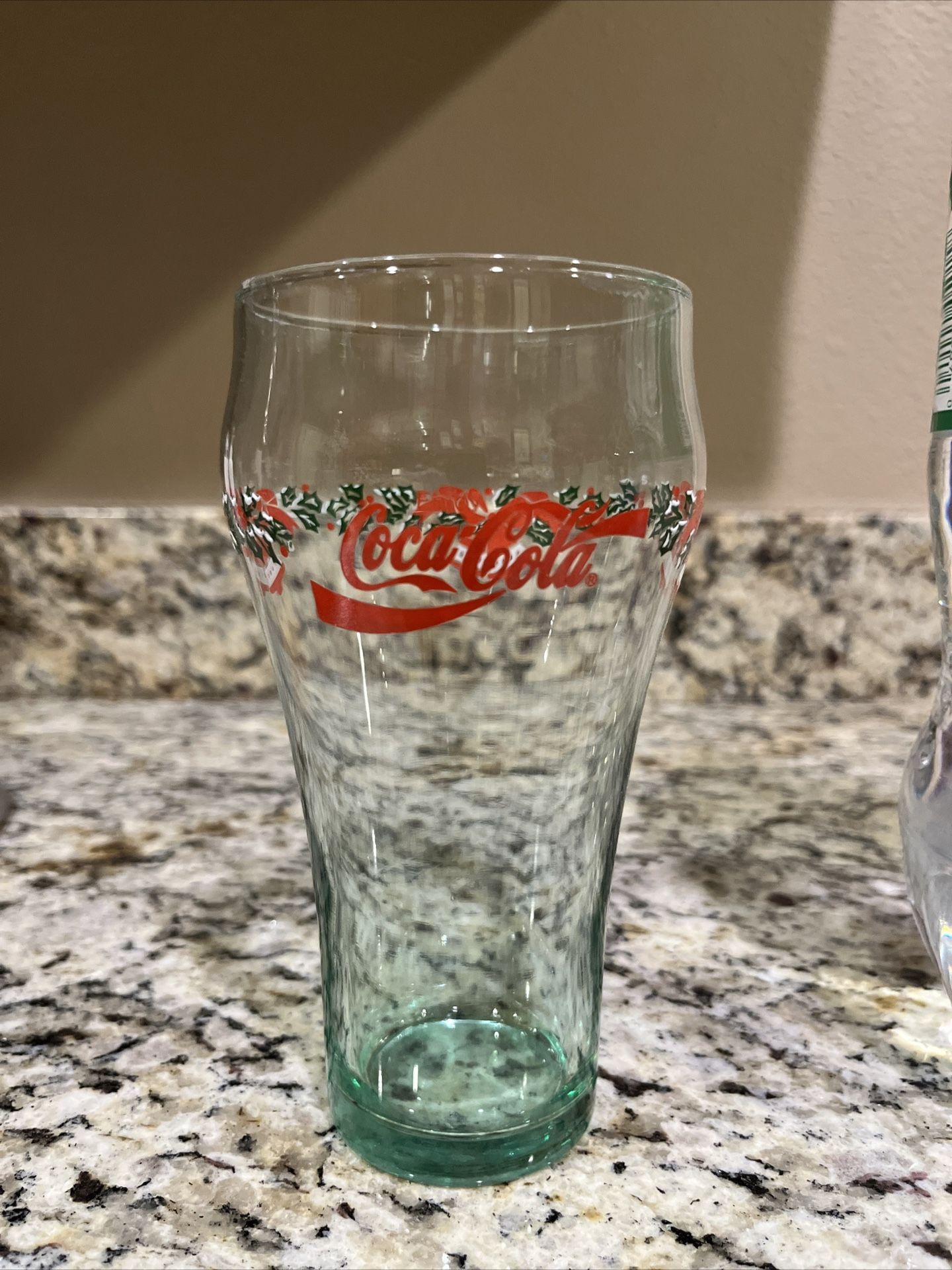 Vintage Libbey Coca-Cola Holly & Berries Christmas Bells Coke Soda Pop Glass Tumbler