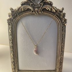 Pink Moon Charm Necklace  