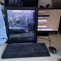 HP OMEN Gaming PC + Gaming Keyboard/Mouse + Samsung TV