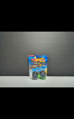 2025 Hot Wheels Monster Trucks DODGE CHARGER R/T Blue Truck w Crushed Car