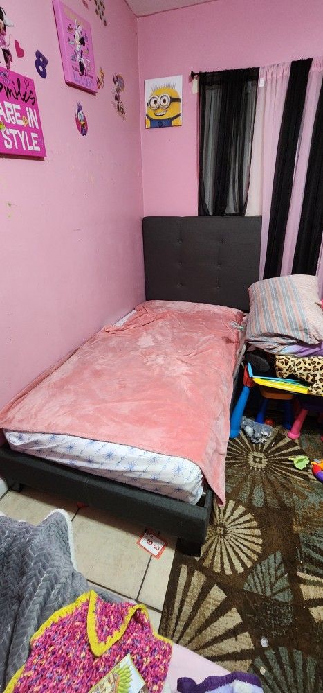 Twin Bed- Frame And Mattress