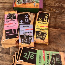 Star Right Multi Math Flash Cards Pack, for ages 6+, like new, in box Value Pack  with Rings for Pre K - K