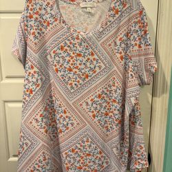 Planet Gold Plus Floral Shirt