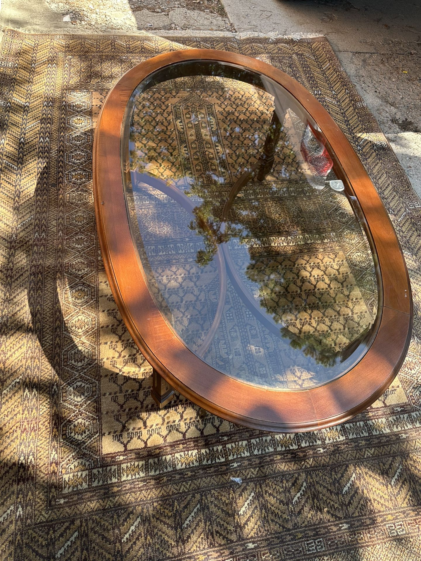 wood/glass coffee table