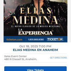 Boletos Para Elias Medina En Anaheim , Ca