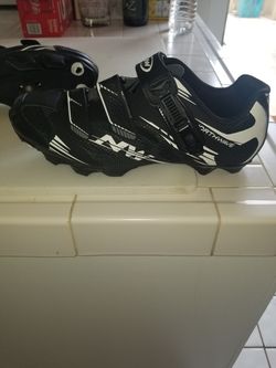Black-and-white brand new never been worn Northwave cycle shoes.