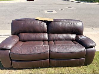 Free loveseat leather couch