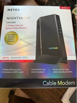 Nighthawk CM2000 by Netgear 2.5 Gbps speed cable modem