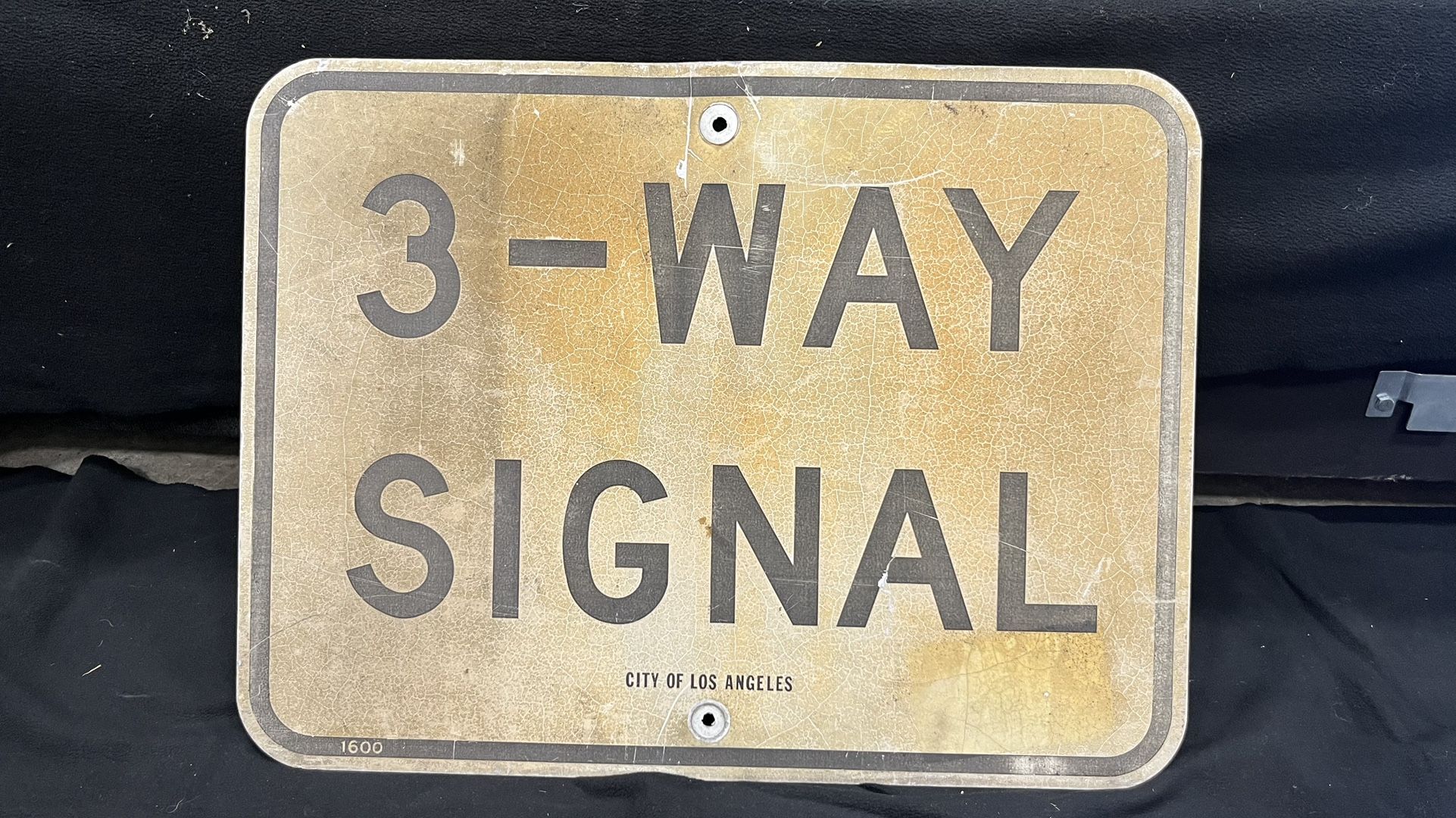 Vintage LA 3-Way Signal Street Sign