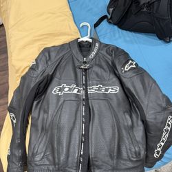 Leather Alpine stars motorcycle jacket