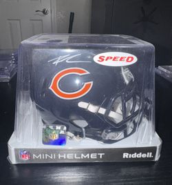 Roschon Johnson Chicago Bears Mini Helmet Auto