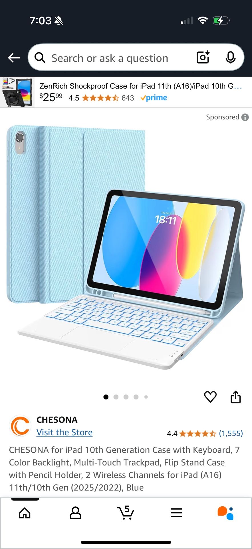 iPad Keyboard With Trackpad Case