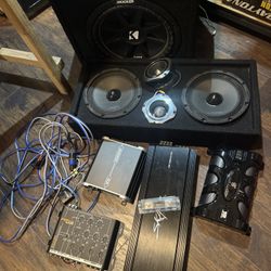 Car Audio Bundle: Skar Amp, Kicker Sub Amp, PRV Crossover, Mids & Tweeters
