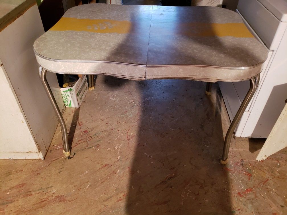 Vintage 1950's Formica & Chrome Kitchen Table
