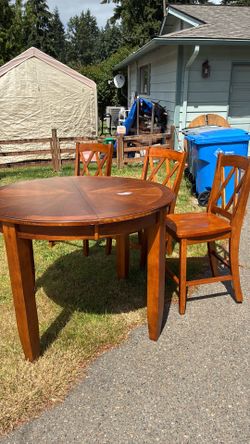 Counter height table and 3 chairs
