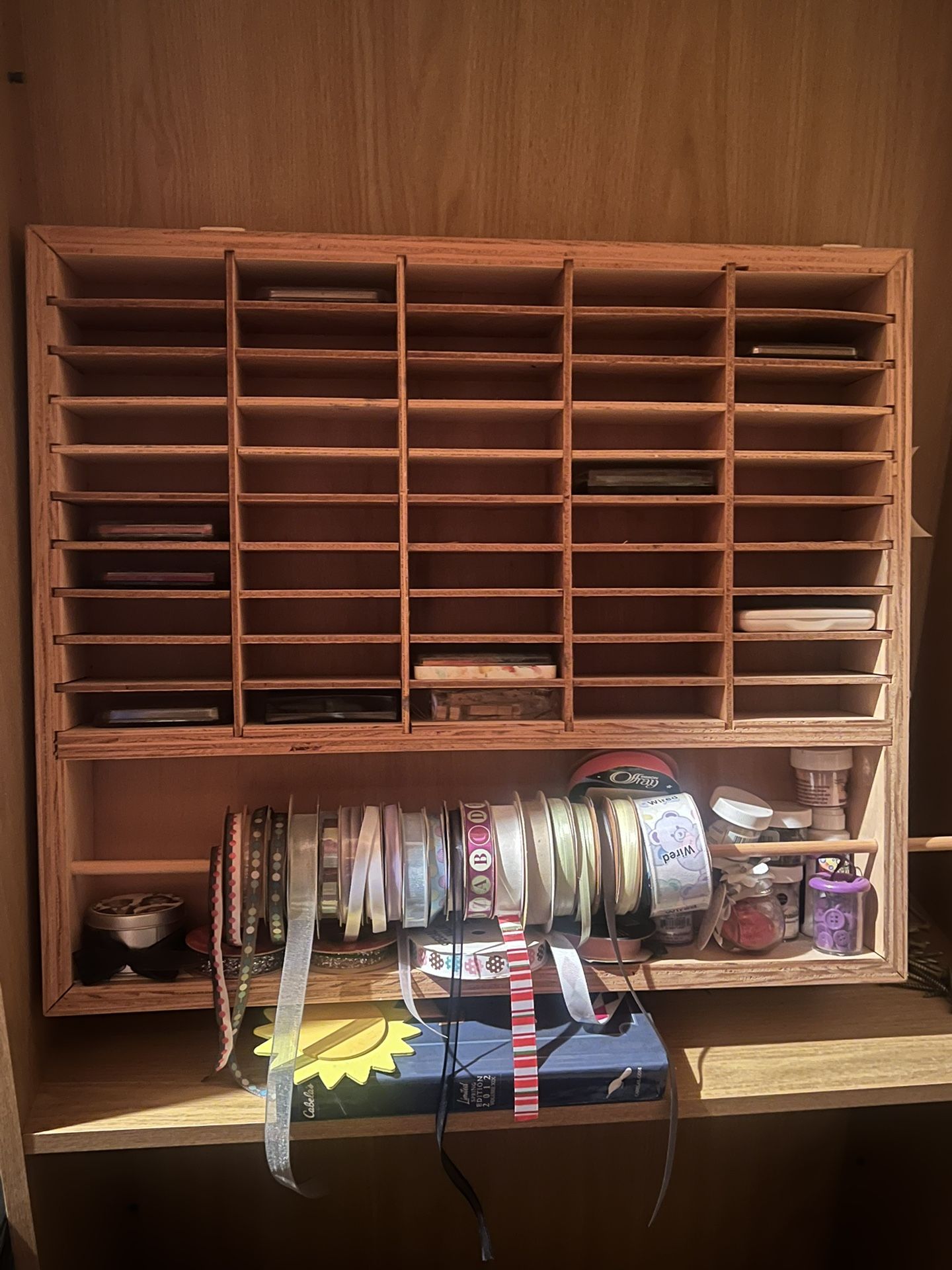 craft storage - stamp and ribbons 