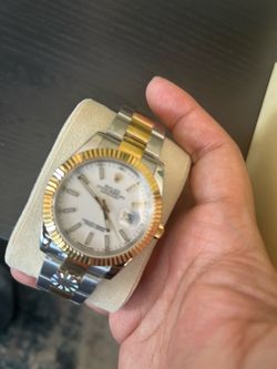 Luxury Datejust 41 White Dial Two-Tone Watch