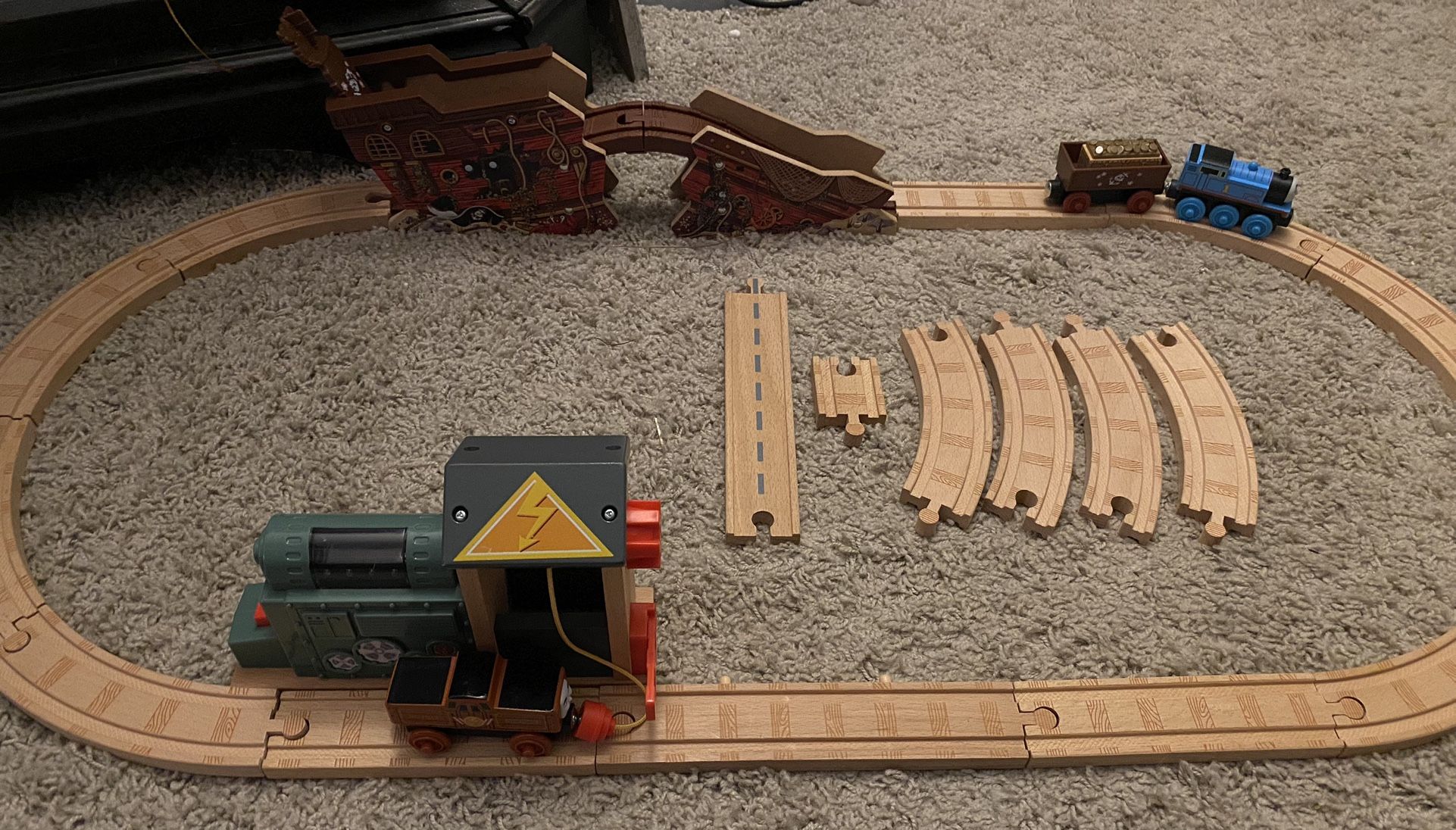 Bundle Of 2 Thomas The Train And Friends Rare Wooden Play sets 