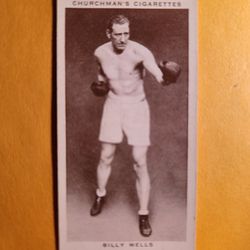 EX+ Authentic 1938 Churchman's Cigarettes Billy Wells Boxing Tobacco Card #38