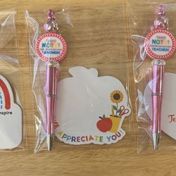 TEACHER APPRECIATION Gift Pens and Notepads