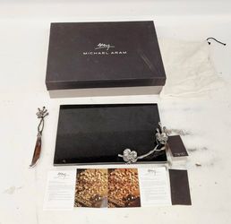 Michael Aram black orchid cheese bord set