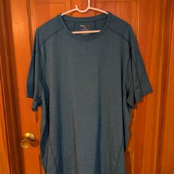 Men's Swiss Tech  3XL 54-56 Chest Short Sleeve Pull Over Shirt Green/Blue