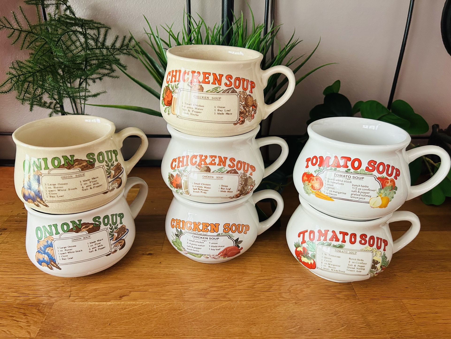 7 Recipe Soup Mugs $5.00 each or $25 for all 7