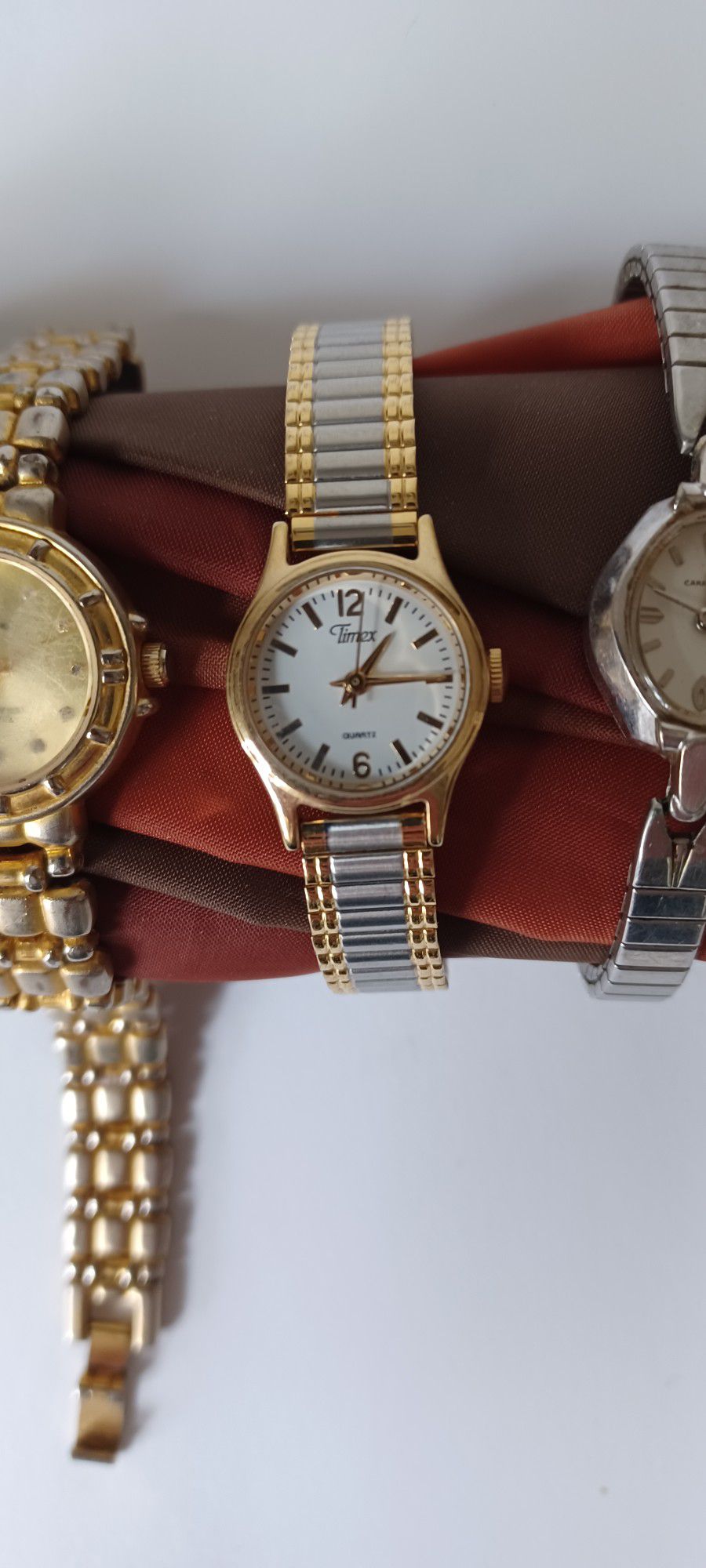 B: Timex Women's Quartz Gold and Silver Tone Watch