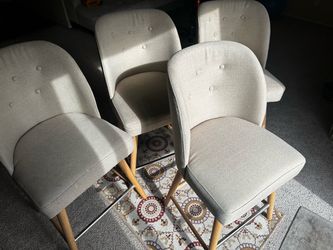 Set of 4 Upholstered Dining Chairs Stools ($1024  now selling for $300 all 4 stool Chairs)