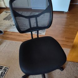 Like New Black Secretarial Desk Chair - $15