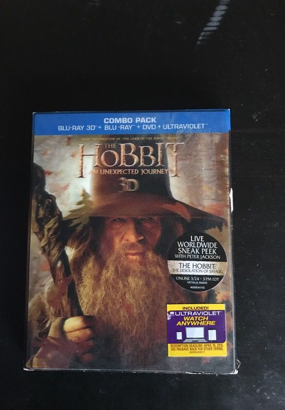 The hobbit (an unexpected journey) 3D blu ray