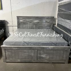 New King Bed With Mattress