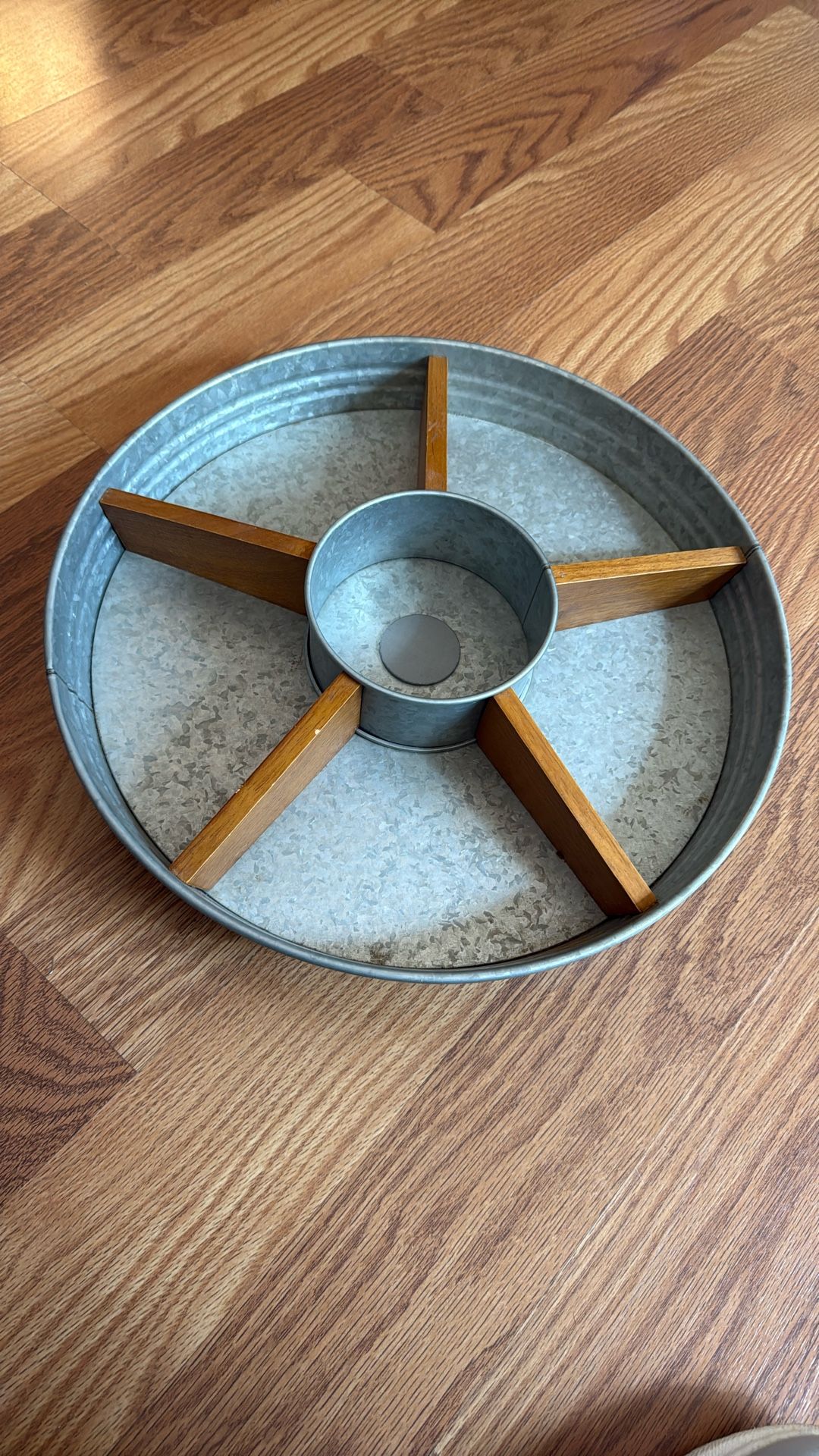 Galvanized lazy Susan
