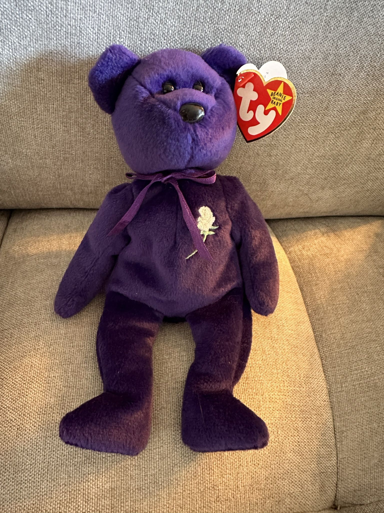 This rare and highly sought-after Ty Beanie Baby princess Diana is a true gem for collectors and fans alike