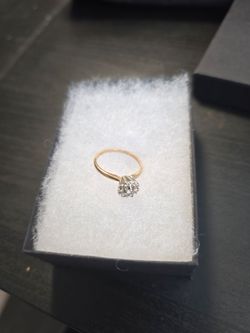 10k Gold Diamond engagement ring.