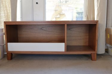 crate & kids district stackable 2 cube wood bookcase
