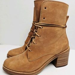 UGG Leather Oriana Lace Up Ankle Boot Chestnut Tan Women's Size 6 