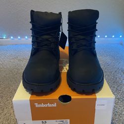 Timberland Black Boots - Size 5.5Y (Youth) - Like New