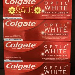 🛍SALE!!!!!! COLGATE OPTIC WHITE TOOTHPASTE (PACK OF 4)