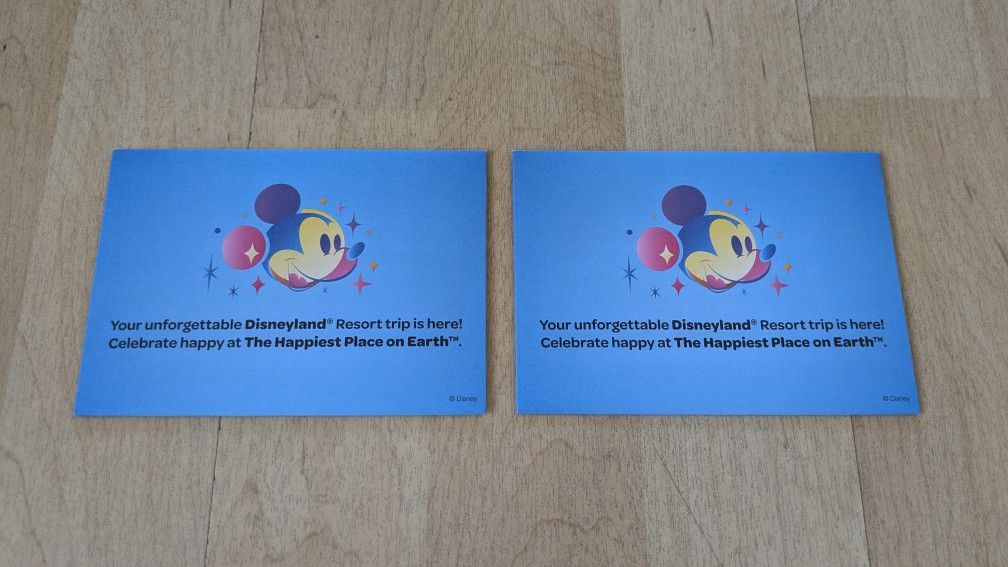 2 x Disneyland / California Adventure Park Hopper Ticket Pass
