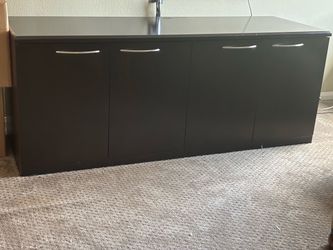 Herman Miller solid wood desk return, storage, or media cabinet
