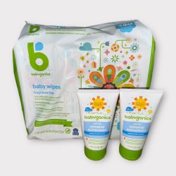 Babyganics Bundle Wipes 3 Pack 80 Ct Plus 2 Sunscreens New