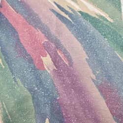 Vtg 80's Fabric Upholstery Pastel Flowers Brush Strokes Artsy 1" Yd X 45" Wide